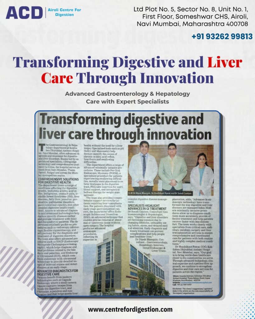 Dr. Sonali Gautam providing advanced digestive and liver care in Navi Mumbai.